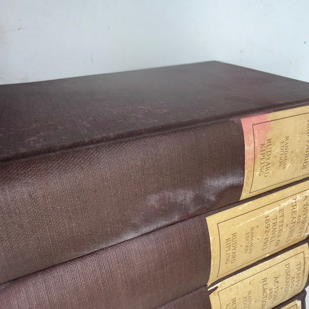 Rudyard Kipling 1927 Mandalay Edition 5 Vol Set Doubleday Page Burgundy Gilt - Picture 11 of 12